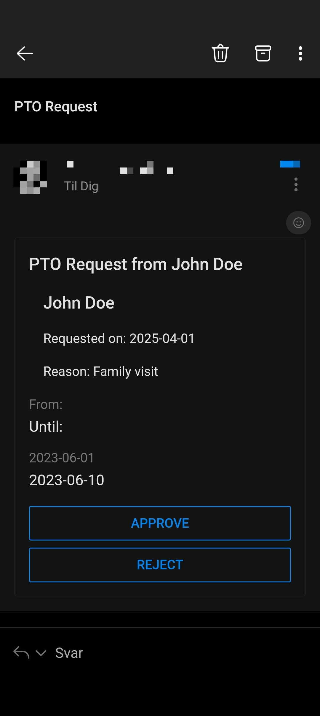 pto example mobile
