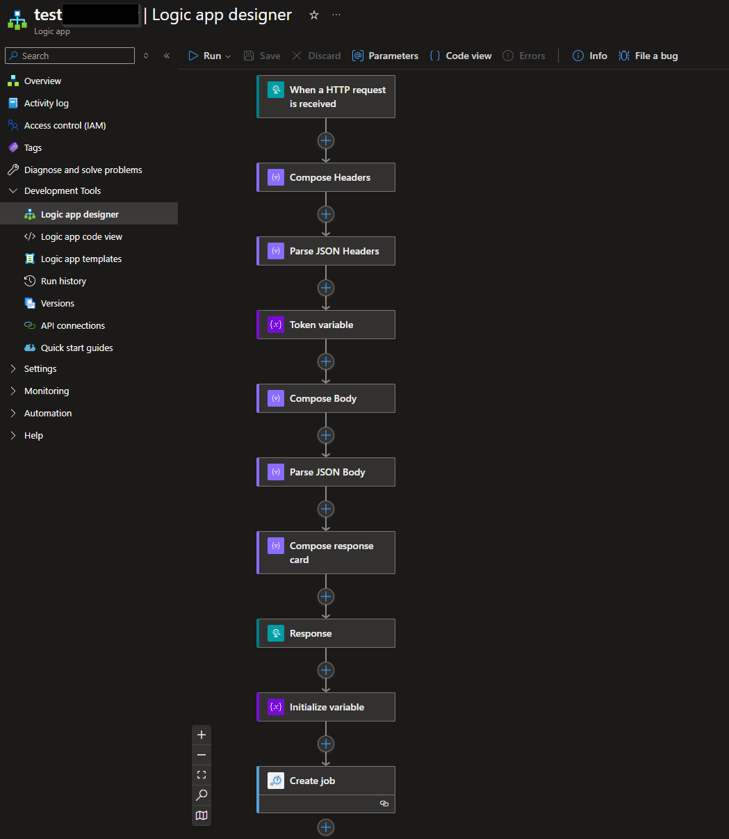 Example Logic App Flow
