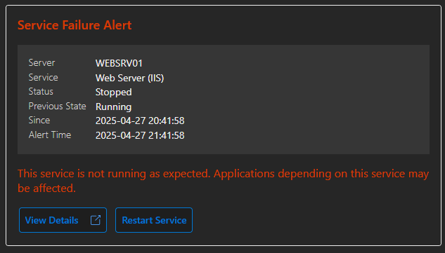 New-AMServiceAlertCard